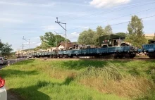 Wojskowy pociąg przejechał przez Pogórze Ciężkowickie. Niebezpieczny powrót do T
