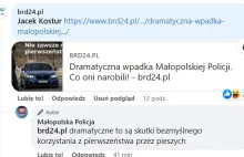 Policjanci z Małopolski po swojej wpadce piętnują pieszych.