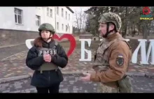 Bachmucki taniec Ukraińskiej dziennikarki -Wojna na Ukrainie Bachmut