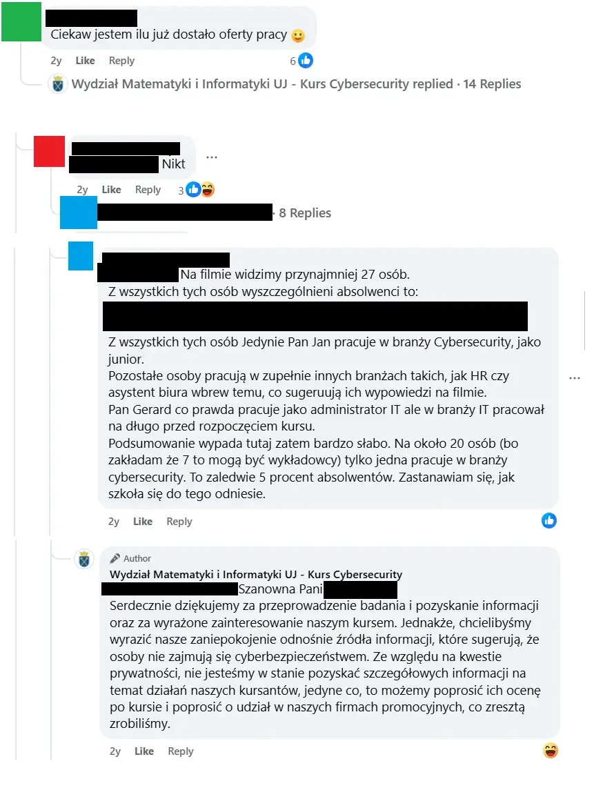 Firma HackerU grozi kodeksem karnym, gdy bada się prawdomówność ich marketingu.