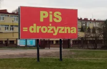 PiS = drożyzna. Banery z taką treścią zalały Łowicz