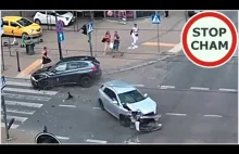 Wypadek na skrzyżowaniu w Łodzi