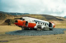 Islandia wrak samolotu DC-3 C47J (R4D-6) w Eyvindarholt
