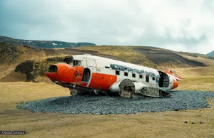 Islandia wrak samolotu DC-3 C47J (R4D-6) w Eyvindarholt