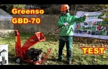 Greenso GBK-70 Rębak rozdrabniacz spalinowy -Test