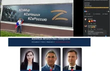 Działacz i członek Konfederacji Korony Polskiej robi sobie zdjęcia z ruską flagą