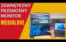 Przenośny monitor dotykowy i monitor podwójny do smartfona, laptopa, tab...