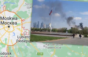 Pożar w centrum Moskwy. Ogień pojawił się w dzielnicy biznesowej