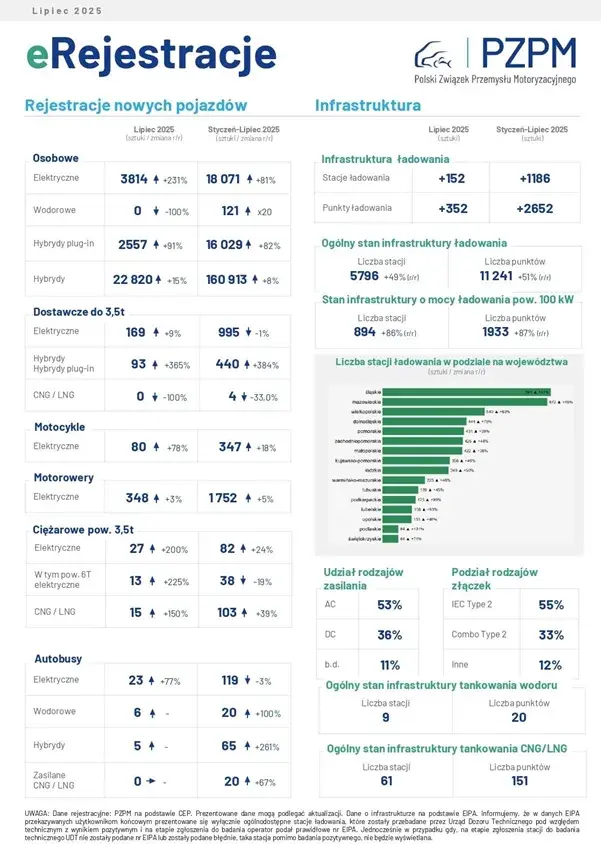Liczba zarejestrowanych samochodów elektrycznych przewyższyła deasle