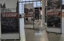 Na lotnisku Chopina rozstawiono propagandowe antyniemieckie plakaty