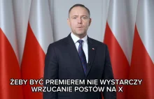 Karol Nawrocki on X: "Żeby być premierem, nie wystarczy wrzucanie postów na X."