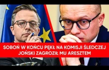 Soboń w końcu pękł na komisji śledczej! Kabaret na przesłuchaniu.