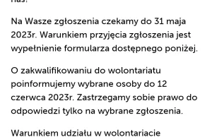 Praca czyli wolontariat na Open'er za kaucję