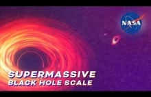 Niesamowita animacja NASA pokazuje monstrualną skalę rozmiarów czarnych dziur
