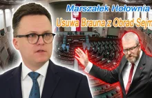 Marszałek Hołownia usunął Brauna z Obrad Sejmu !