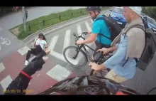 Potrącenie pieszej na przejeździe rowerowym