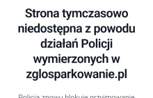Strona zglosparkowanie.pl niedostępna z powodu działań Policji.