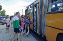 Zabytkowy Ikarus nie zmieścił się na zakręcie, ale wzbudził podziw [VIDEO]