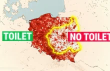 Około 1/3 domów w Polsce nie ma toalety według map od użytkownika YouTuba