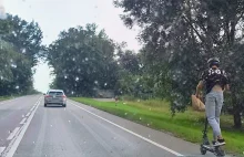 Drogą Krajową w burzy... i na halajnodze