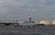 HUR: na Mierzei Wiślanej częściowo spłonął rosyjski okręt rakietowy Sierpuchow