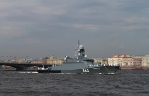 HUR: na Mierzei Wiślanej częściowo spłonął rosyjski okręt rakietowy Sierpuchow