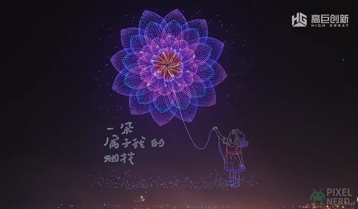 Chińczycy pobili światowy rekord. 16 tysięcy dronów rozświetliło niebo w pokazie