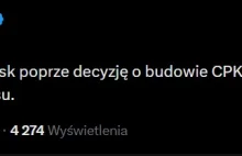 Donald Tusk poprze decyzję o budowie CPK w Baranowie