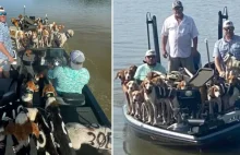 Rybacy uratowali 38 psów, tonących w jeziorze w stanie Mississippi
