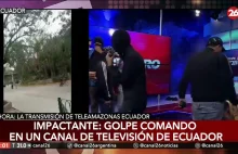 Ekwador - bandyci z bronią wtargneli do studia telewizyjnego