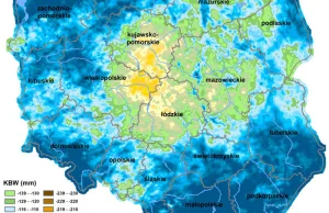 Klimatyczny Bilans Wodny do 10 sierpnia - susza w centrum Polski