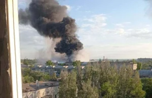 Eksplozje w Ługańsku. Płonie fabryka maszyn i magazyn ropy