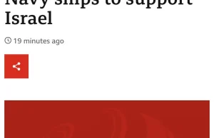 Wielka Brytania wyśle okręty aby wesprzeć Izrael.