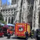 Pożar gotyckiej katedry w Rouen