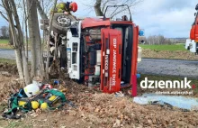 Dolny Śląsk. Wypadek strażaków w okolicach Legnicy. Czterech druhów w szpitalu