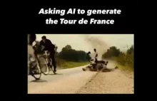 AI wygenerowało przejazd zawodników w Tour de France