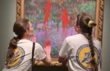 Szwecja: Aktywistki klimatyczne oblały farbą obraz Claude'a Moneta