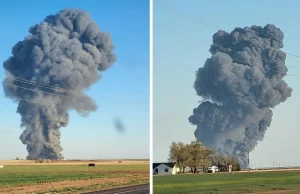 USA: Ogromy pożar na farmie. Zginęło 18 tys. krów - Polsat News