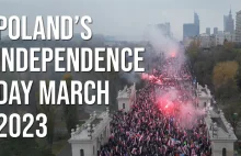 Cały Marsz Niepodległości - Widok z drona