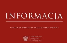 Publikacja protokołu przesłuchania świadka Barbary Skrzypek