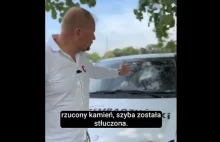 Groził posłowi, że go zaj***, następnie rzucił kamieniem w szybkę busa