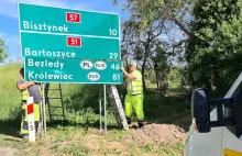 Pierwsze znaki drogowe z nazwą Królewiec już stoją » Wiadomości Olsztyn - Olszty