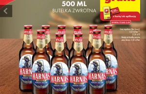 Piwo Harnaś 10+10 Gratis dziś w Biedronce