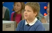 12-letni Łukasz "Lotek" Lodkowski w programie Joystick z roku 1997