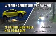 Analiza śmiertelnego wypadku w Krakowie przy moście Dębnickim - Renault Megane R