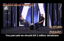 Rosyjscy propagandyści mówią o zabijaniu milionów Ukraińców