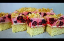 Ciasto Wiśniowy Rarytas z wiśniami i pianką