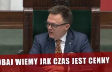 "Mamo, nie musisz dzisiaj zamiatać, Marszałek sejmu już to zrobił"