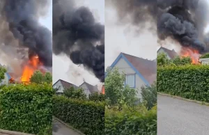 Elektryk stanął w płomieniach, a z nim trzy domy