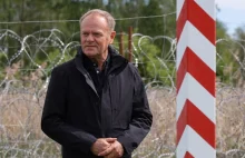 Donald Tusk na granicy z Białorusią. Reakcja na ataki migrantów